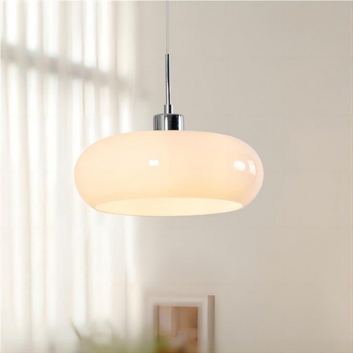 Glas-Hängeleuchte HL116 im nordischen Retro-Bauhaus-Stil