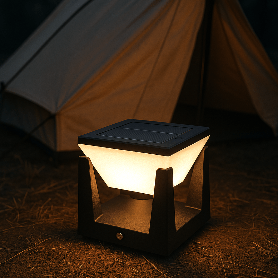 Terralux™ Solar-Gartenleuchte – Warmes Außenlicht