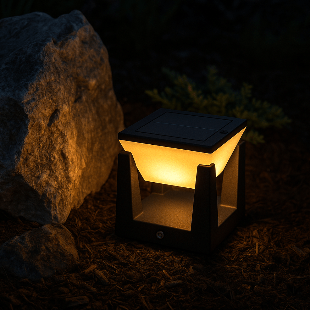 Terralux™ Solar-Gartenleuchte – Warmes Außenlicht