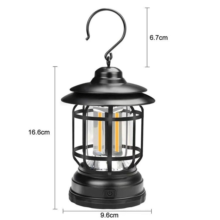 Vintage Campinglampe mit Akku