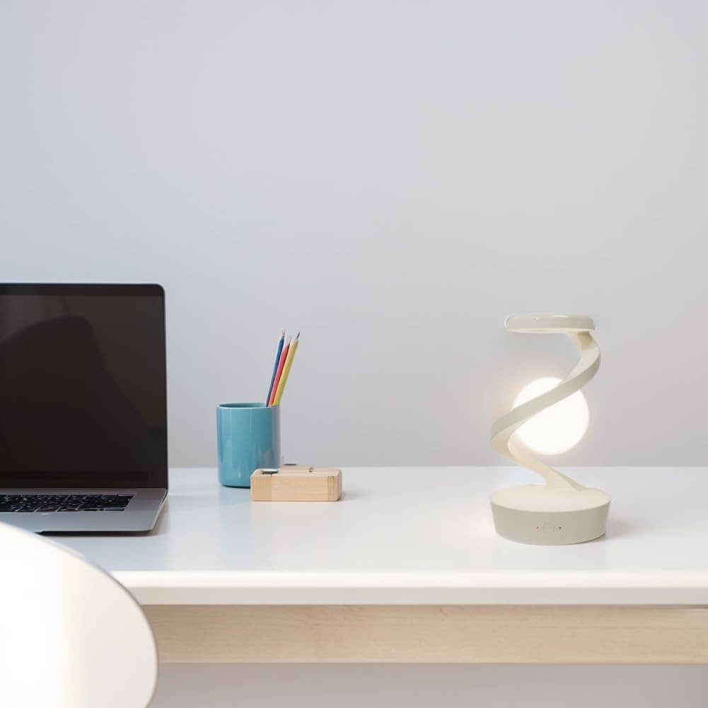 Spirula Tischlampe mit Smart-Ladegerät