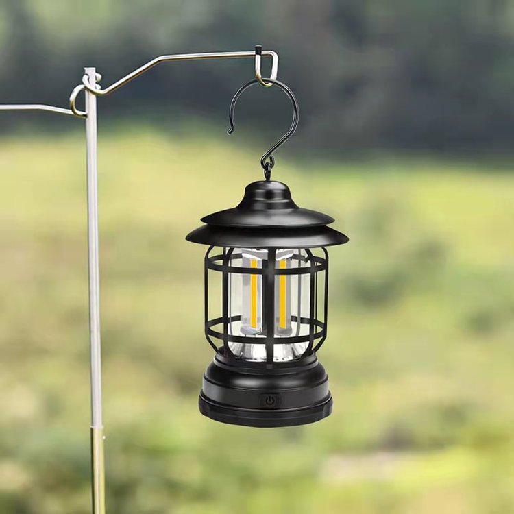 Vintage Campinglampe mit Akku
