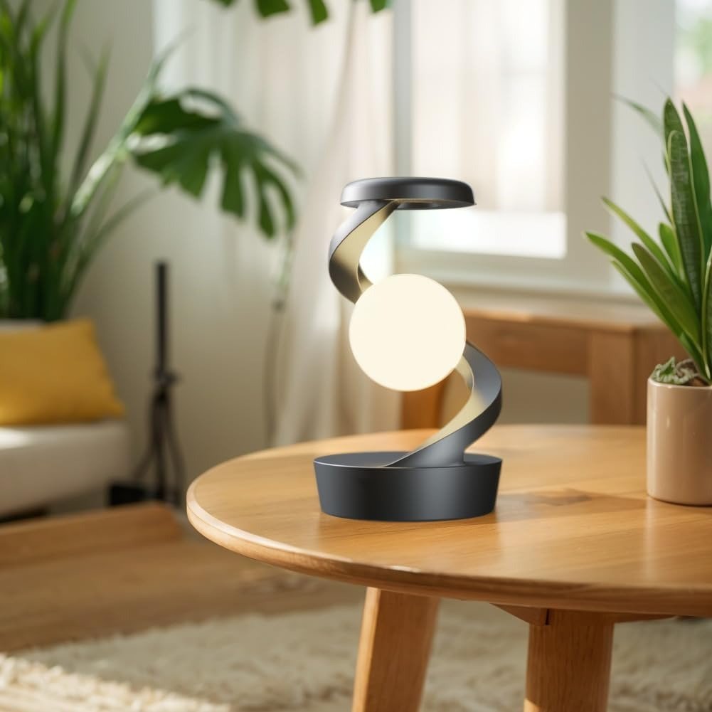 Spirula Tischlampe mit Smart-Ladegerät
