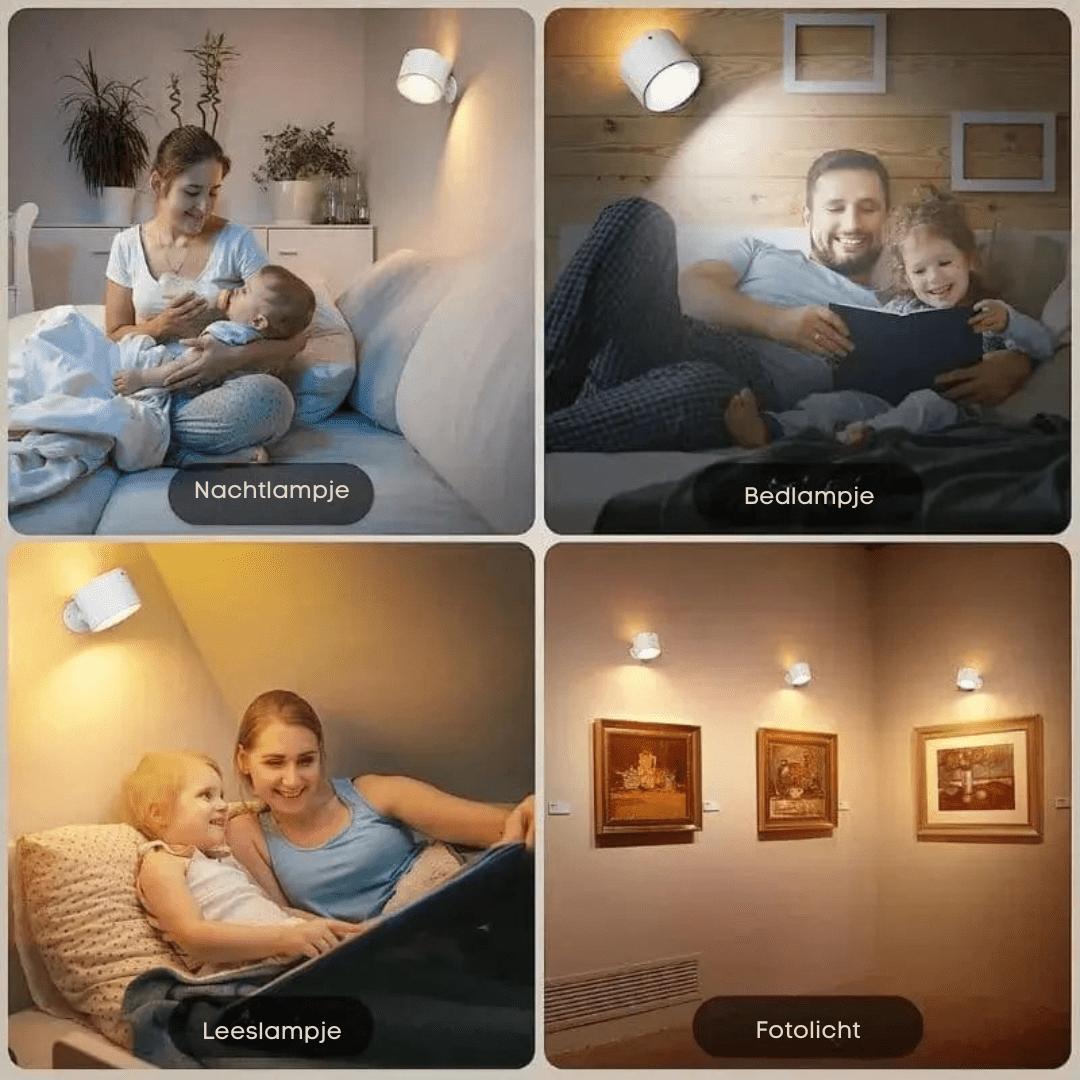 Wiederaufladbare LED-Wandleuchte