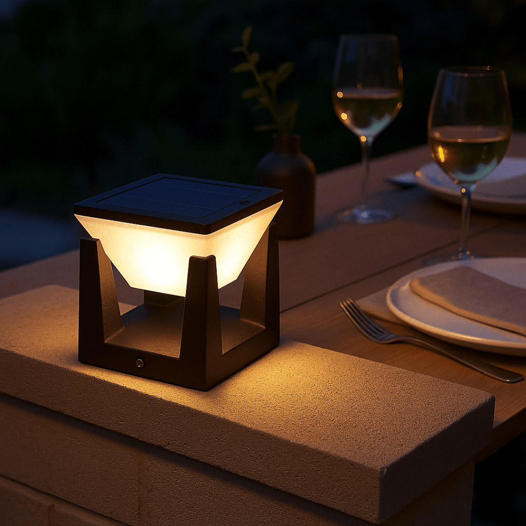Terralux™ Solar-Gartenleuchte – Warmes Außenlicht
