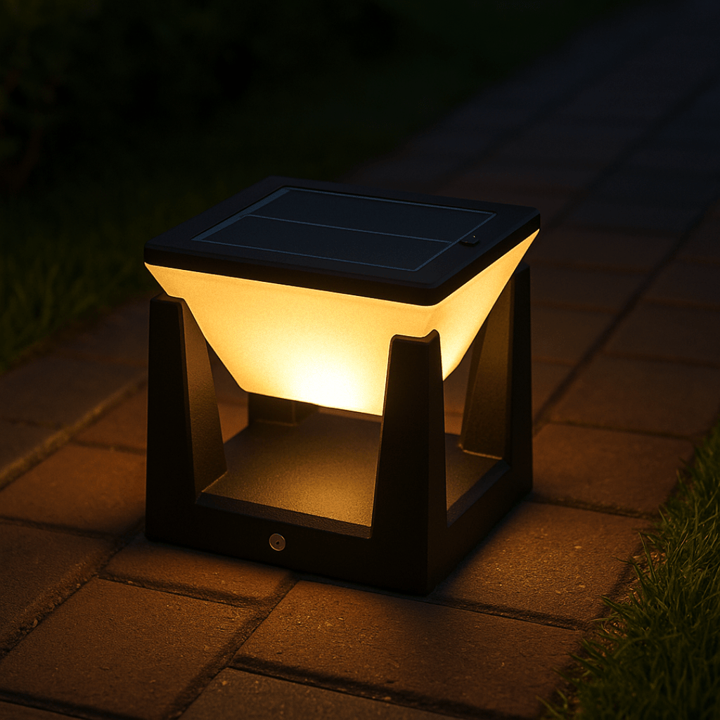 Terralux™ Solar-Gartenleuchte – Warmes Außenlicht