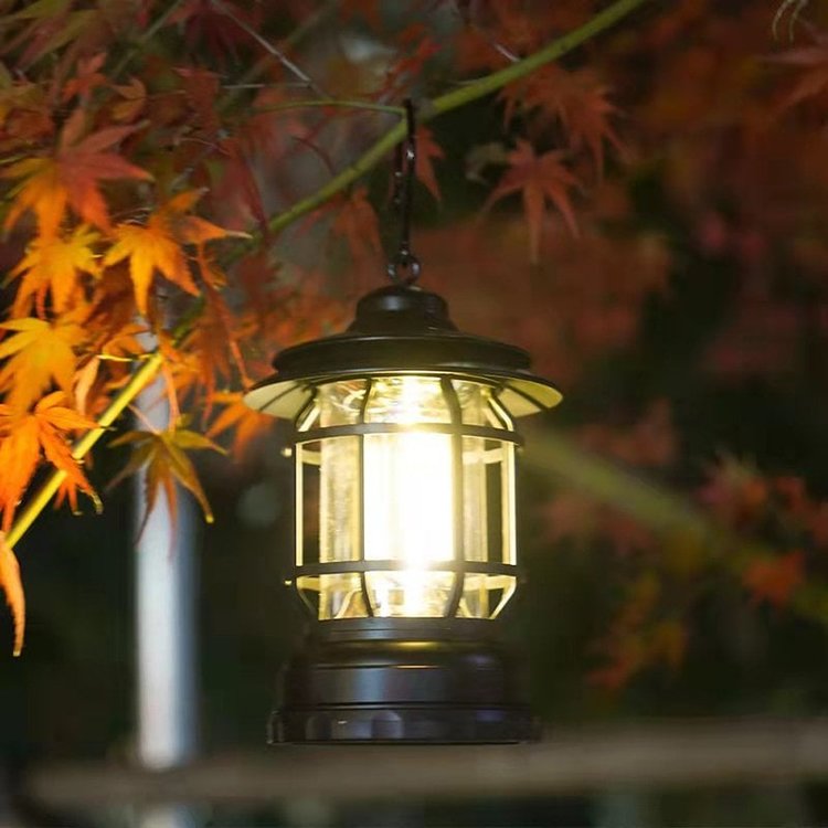 Vintage Campinglampe mit Akku