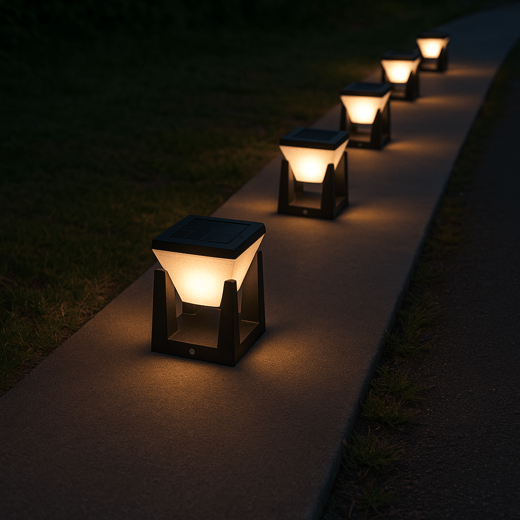 Terralux™ Solar-Gartenleuchte – Warmes Außenlicht