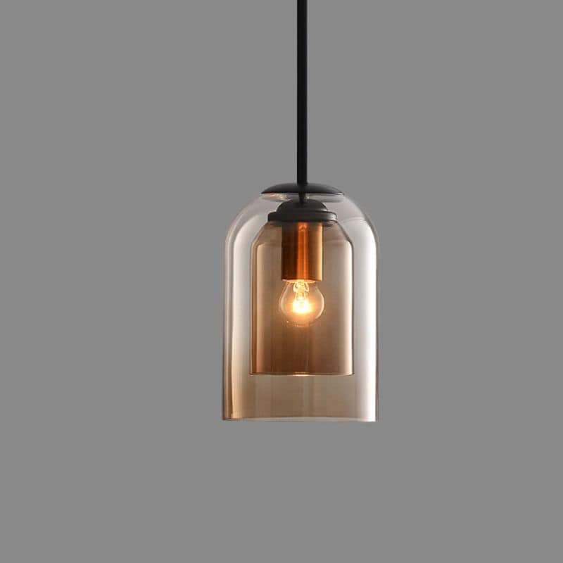 Mark | Mid-Century-Hängeleuchten mit Doppelglas