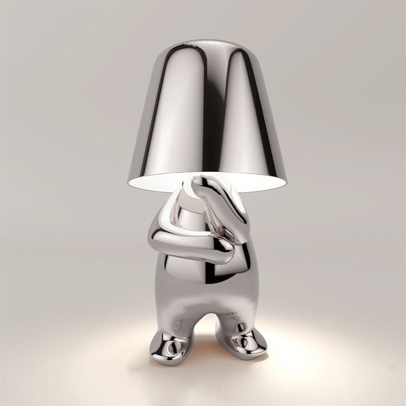 Mistero | Goldene skulpturale Tischlampe