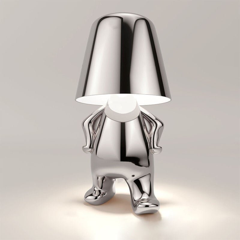 Mistero | Goldene skulpturale Tischlampe