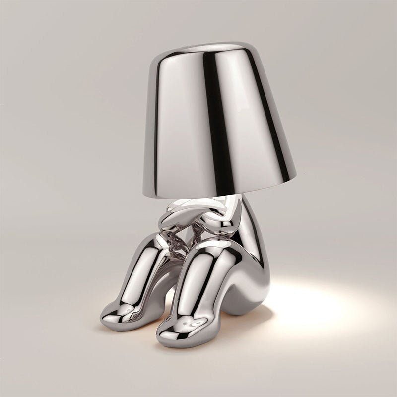 Mistero | Goldene skulpturale Tischlampe