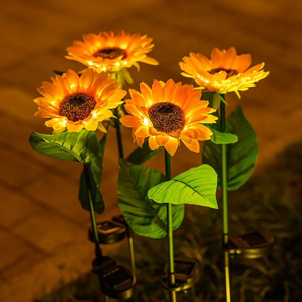 Wasserdichte Solar-Sonnenblumen-Außenlampe