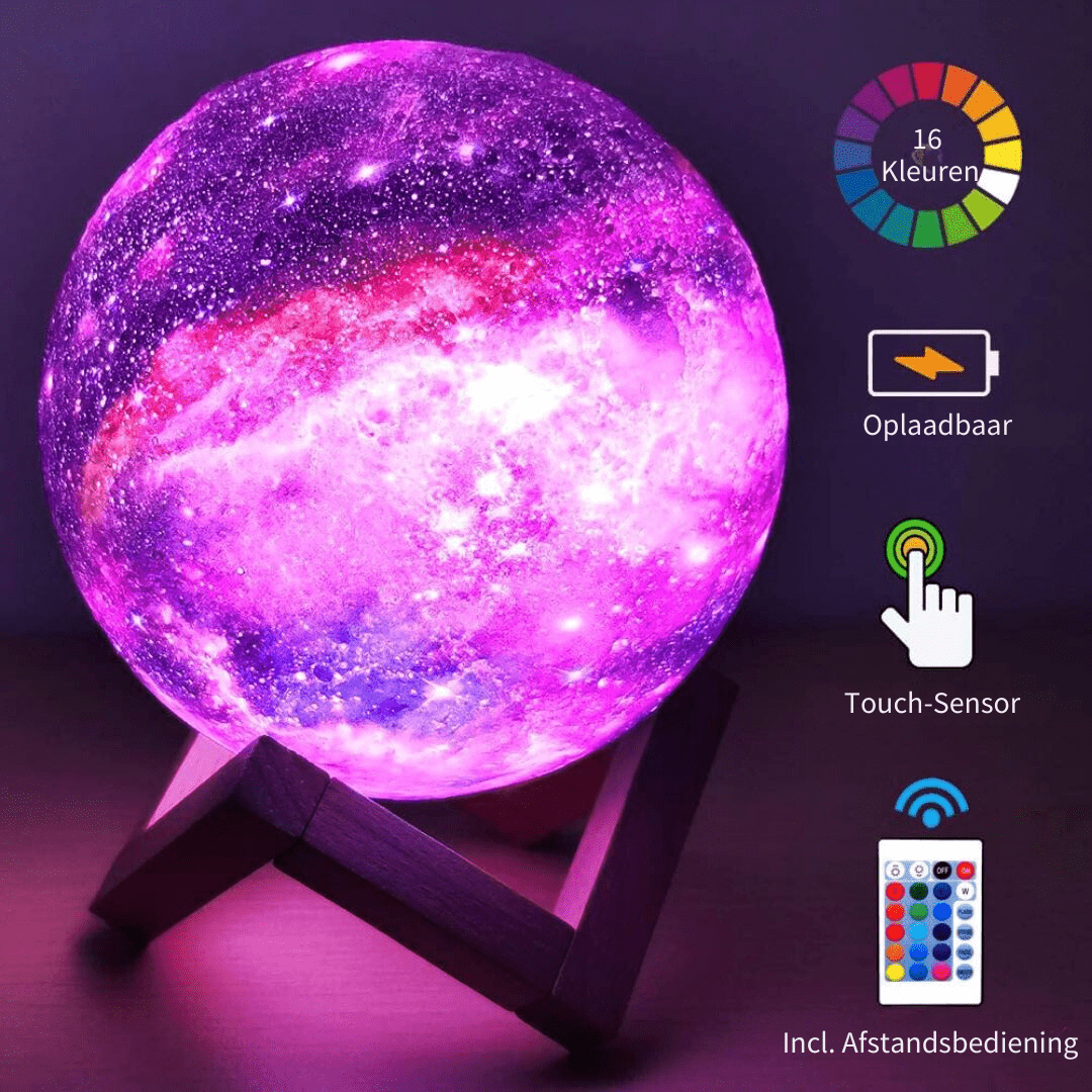 Asteria | Kabellose 3D-Mondlampe für Kinder