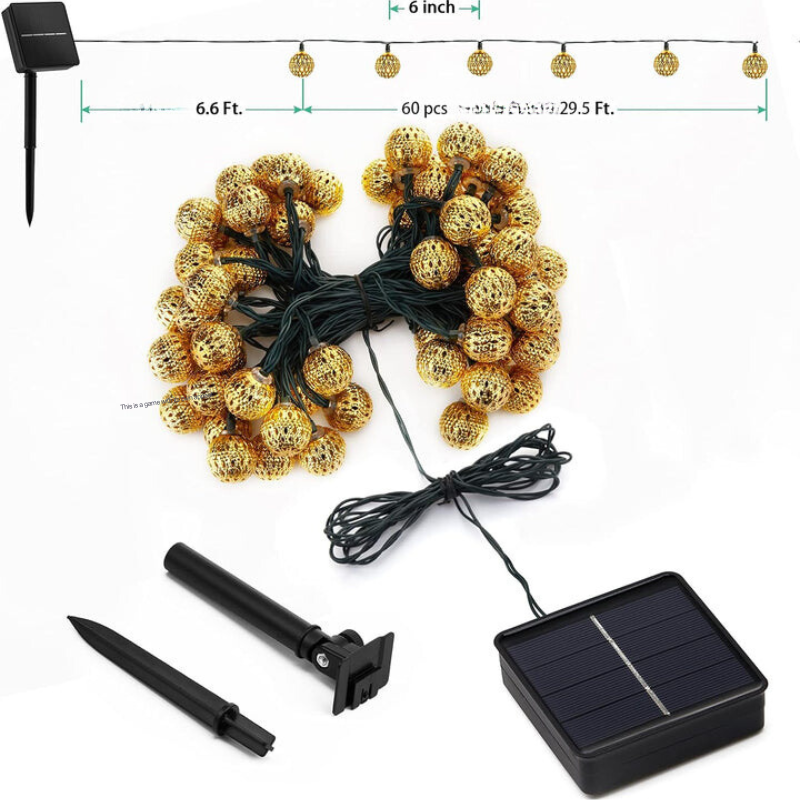 Marokkanischer Stil – Umweltfreundliche, wasserdichte Solar-Lichterketten