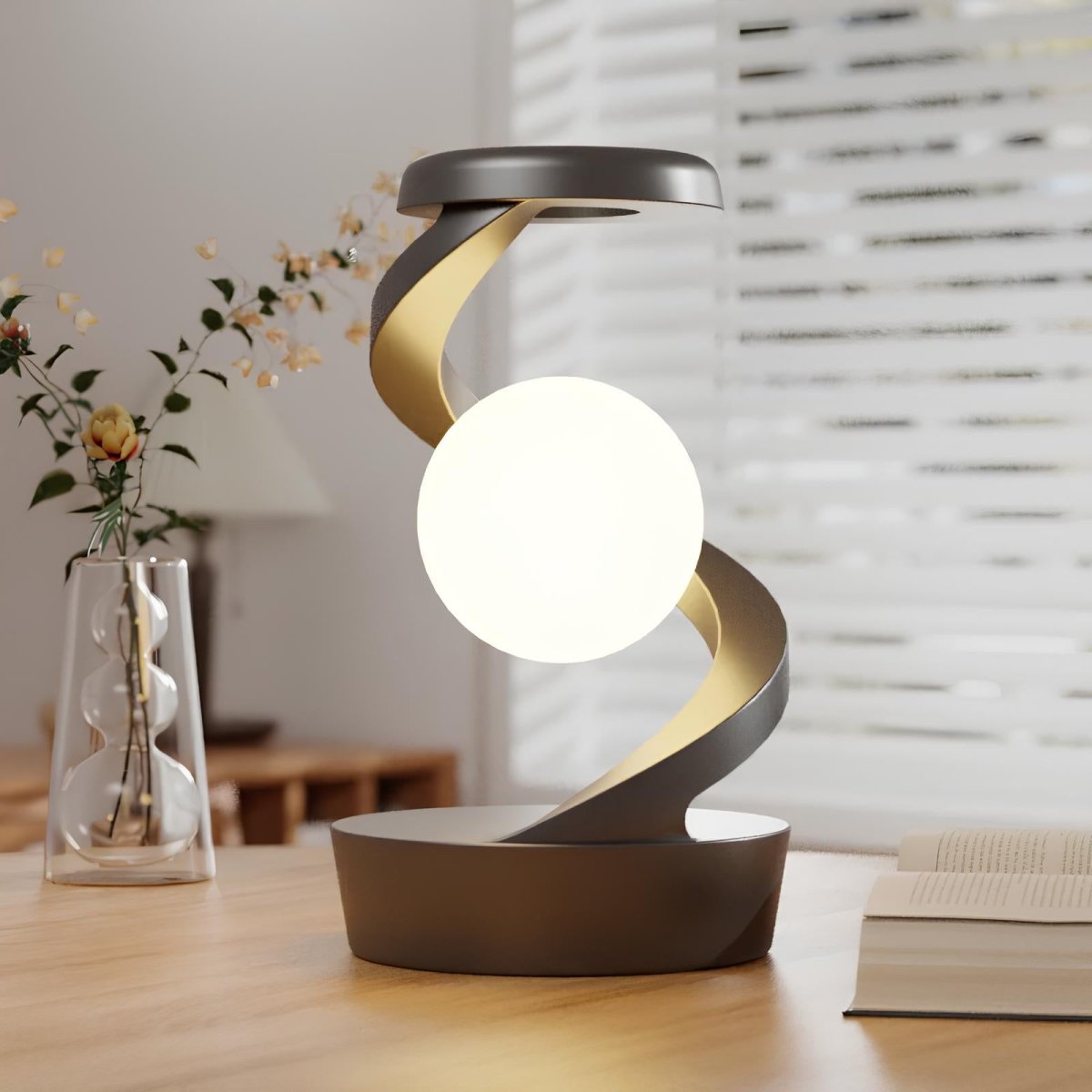 Spirula Tischlampe mit Smart-Ladegerät