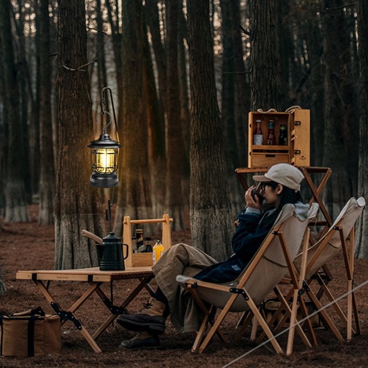 Vintage Campinglampe mit Akku