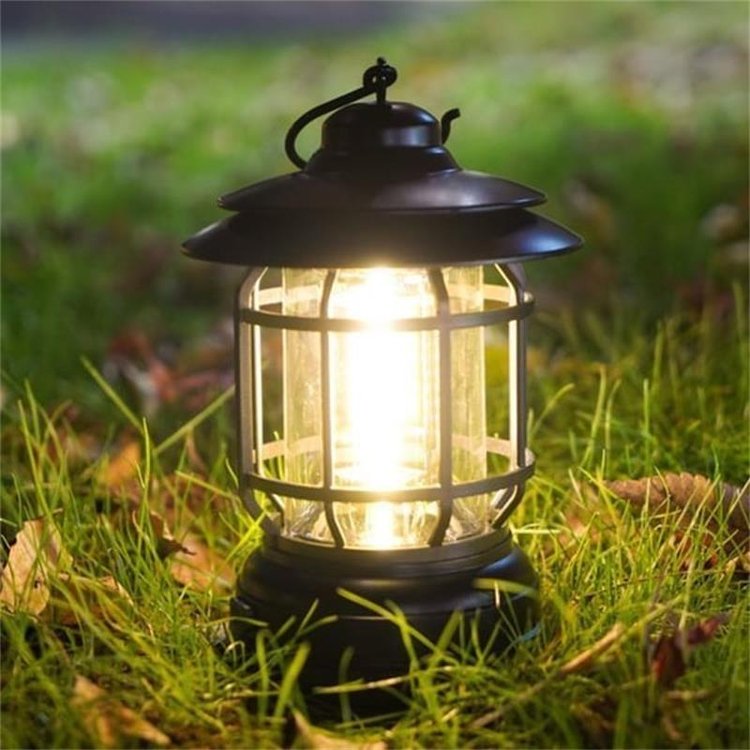 Vintage Campinglampe mit Akku