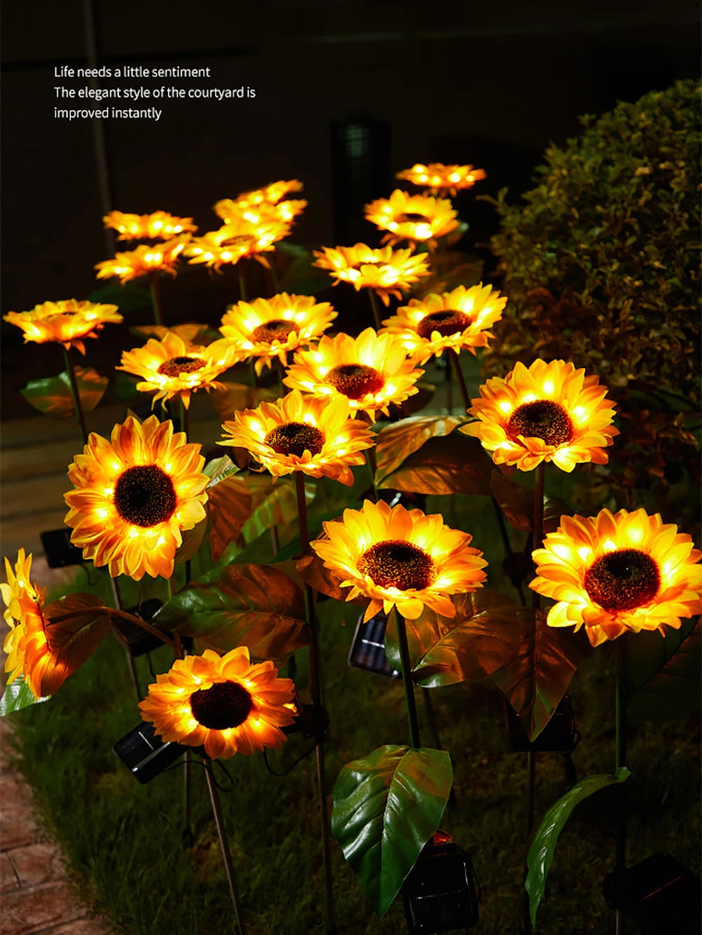 Wasserdichte Solar-Sonnenblumen-Außenlampe
