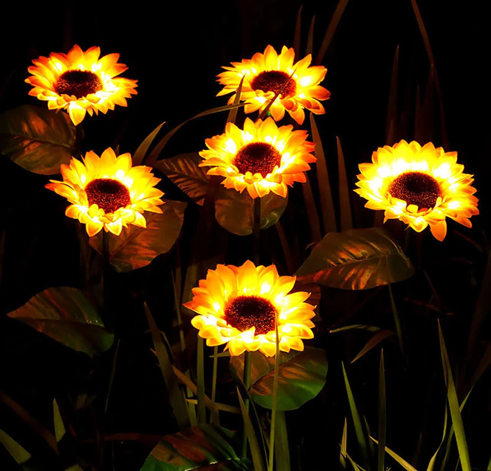 Wasserdichte Solar-Sonnenblumen-Außenlampe