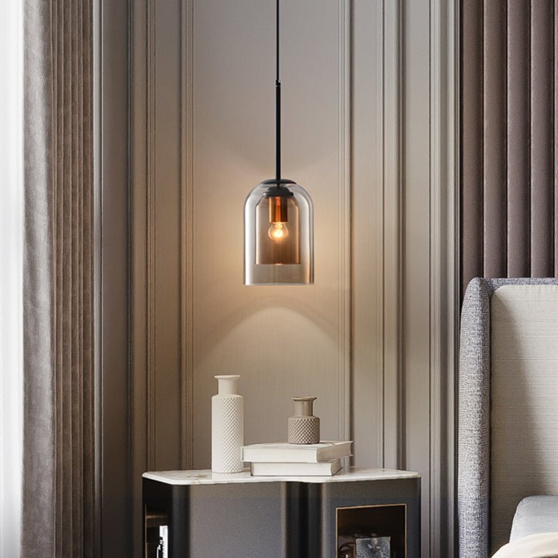 Mark | Mid-Century-Hängeleuchten mit Doppelglas
