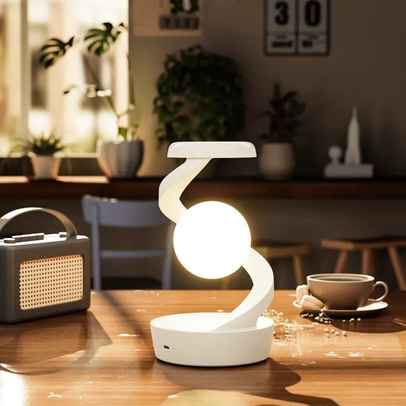 Spirula Tischlampe mit Smart-Ladegerät